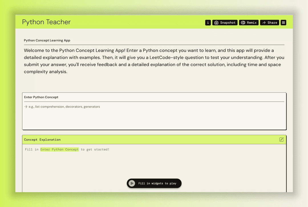 Python Teacher